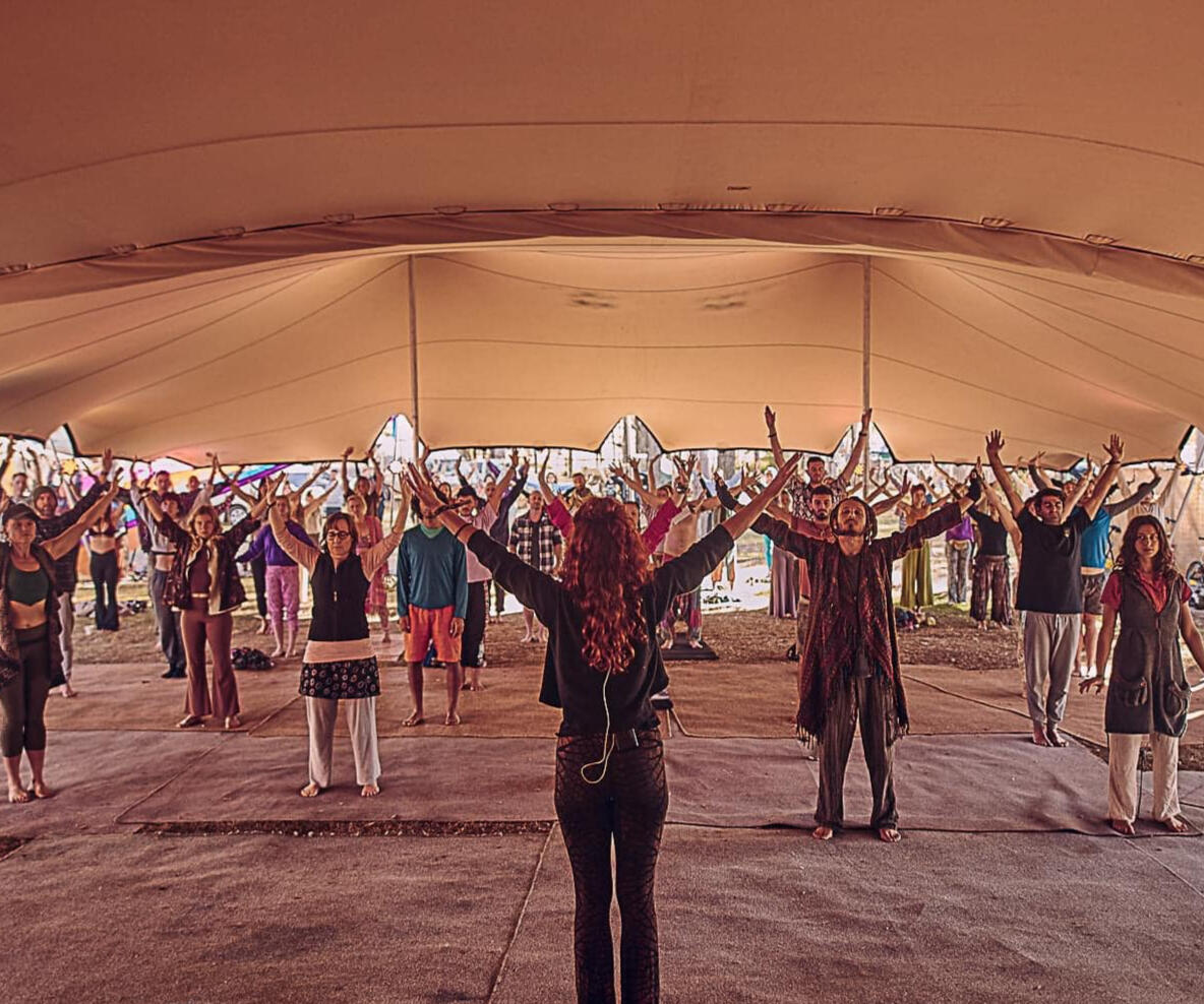 300m2 stretch tent marquee workshop space suite 300 people standing. Festival workshop space fully carpeted.
